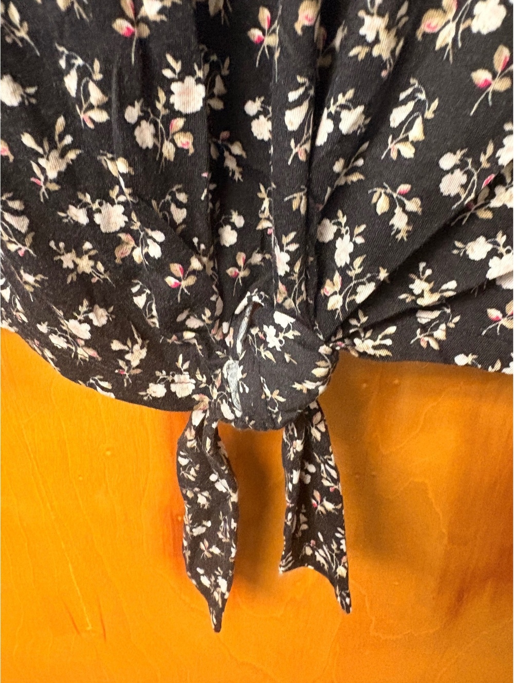 Lauren Ralph Lauren Black Floral Tie-Front Blouse Plus Size 3X - Picture 5 of 10